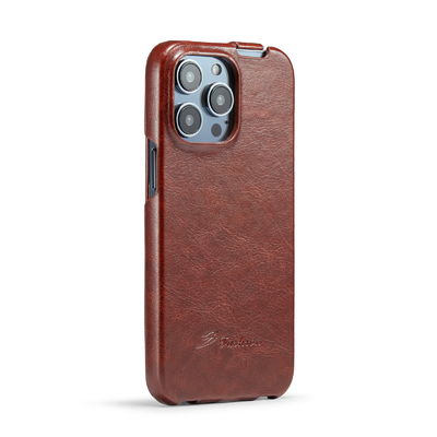 Exquisite Luxury Genuine Leather Phone Cases OEM Iphone 14 Magnetic Case