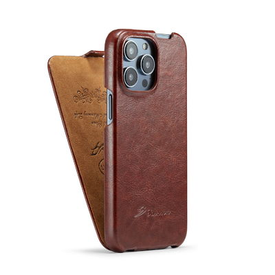 Exquisite Luxury Genuine Leather Phone Cases OEM Iphone 14 Magnetic Case