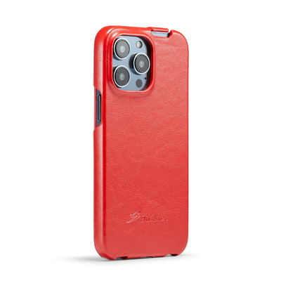 Exquisite Luxury Genuine Leather Phone Cases OEM Iphone 14 Magnetic Case