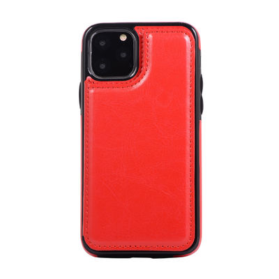 Shockproof PU Leather Mobile Phone Wallet Case Harmless IPhone 11 Cover