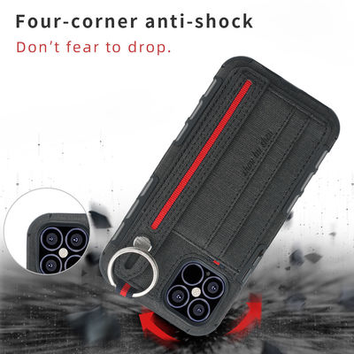 Lanyard Strap Leather Phone Cases For Iphone 14 13 Scratchproof