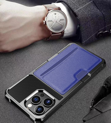 Exquisite Magnetic Card Holder For Iphone 12 13 Dirtproof Leather