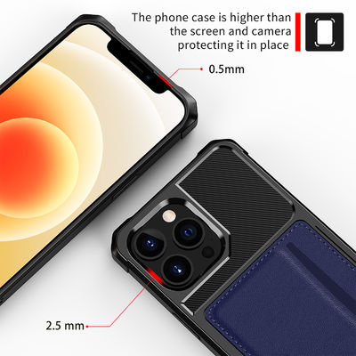 Exquisite Magnetic Card Holder For Iphone 12 13 Dirtproof Leather