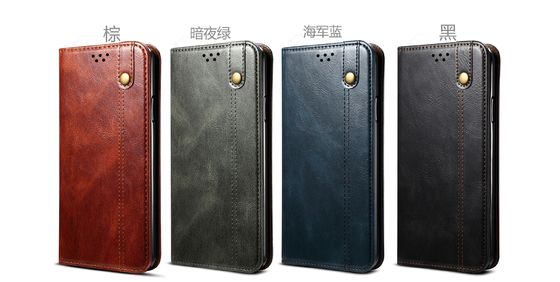 Exquisite Iphone Genuine Leather Case Dirtproof Luxury Wallet Phone Case