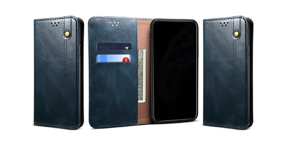 Exquisite Iphone Genuine Leather Case Dirtproof Luxury Wallet Phone Case
