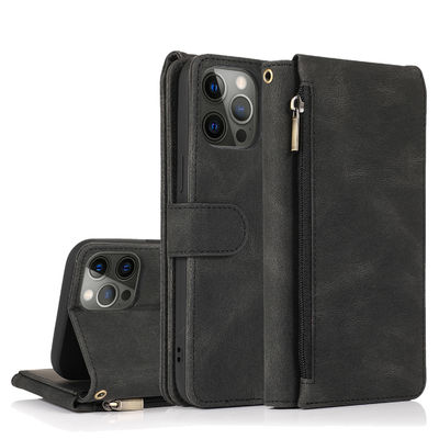 Wallet Phone Case Iphone Leather Case Luxury Genuine Modern Style