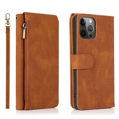 Wallet Phone Case Iphone Leather Case Luxury Genuine Modern Style