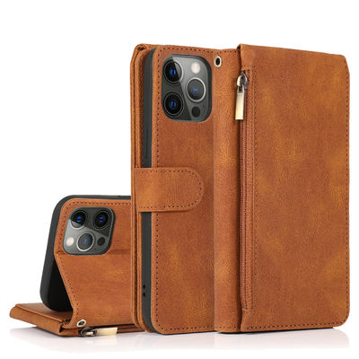Wallet Phone Case Iphone Leather Case Luxury Genuine Modern Style