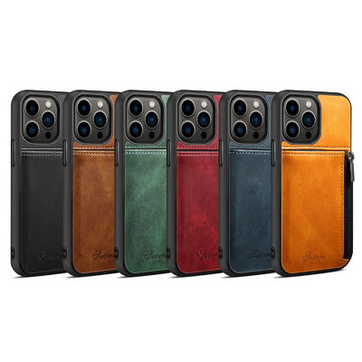 Genuine Leather Phone Cases Luxury Iphone Wallet Case Modern