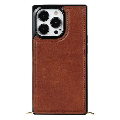 Seamless Genuine Leather Iphone Protective Cases Dirtproof Luxury