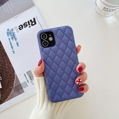 Down Cartoon Leather Genuine Leather Phone Back Cover For IPhone 12 Pro Max
