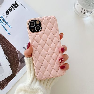 Down Cartoon Leather Genuine Leather Phone Back Cover For IPhone 12 Pro Max