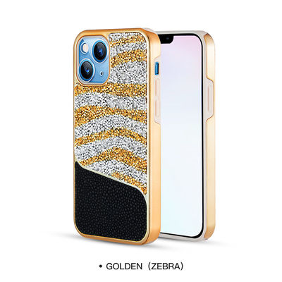 Seamless IPhone 11 Glitter Phone Case Harmless PU Leather Material