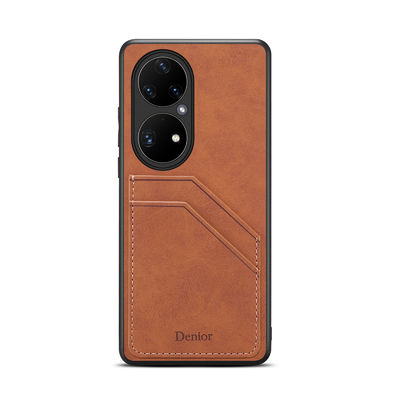 Seamless Leather Card Holder Wallet Phone Shockproof Genuine