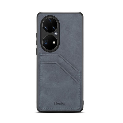 Seamless Leather Card Holder Wallet Phone Shockproof Genuine