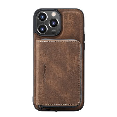 Seamless Iphone 12 / Iphone 13 Leather Phone Case Multifunctional Iphone 14 Case