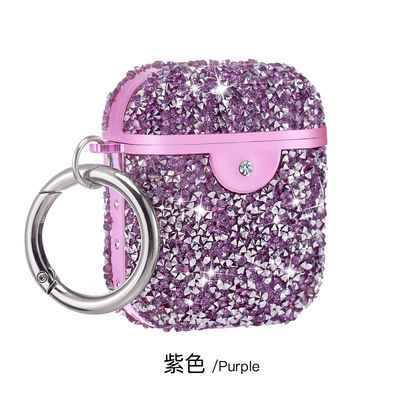 Shockproof Headphone Case Cover Rhinestone Earbud Storage Case Diamond