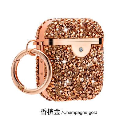 Shockproof Headphone Case Cover Rhinestone Earbud Storage Case Diamond