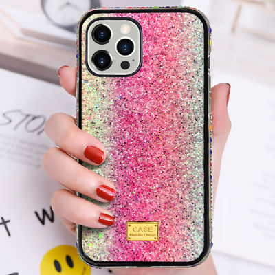 Glossy Mobile Phone Case Luxury Diamond Protection Back Case For IPhone 13 12 Promax