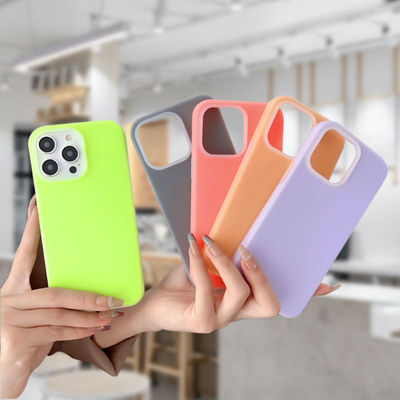 Simple Ins Jelly Liquid Silicone Phone Case For Apple 14 Promax IPhone 15 Full Package