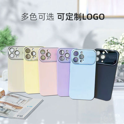 Large Window Shockproof Phone Cases For Iphone 15 Liquid Silicone Phone Full Cover
