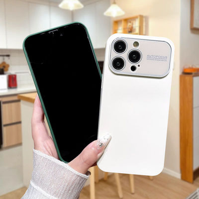 Large Window Shockproof Phone Cases For Iphone 15 Liquid Silicone Phone Full Cover