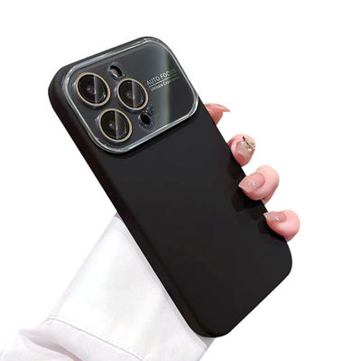 Large Window Shockproof Phone Cases For Iphone 15 Liquid Silicone Phone Full Cover